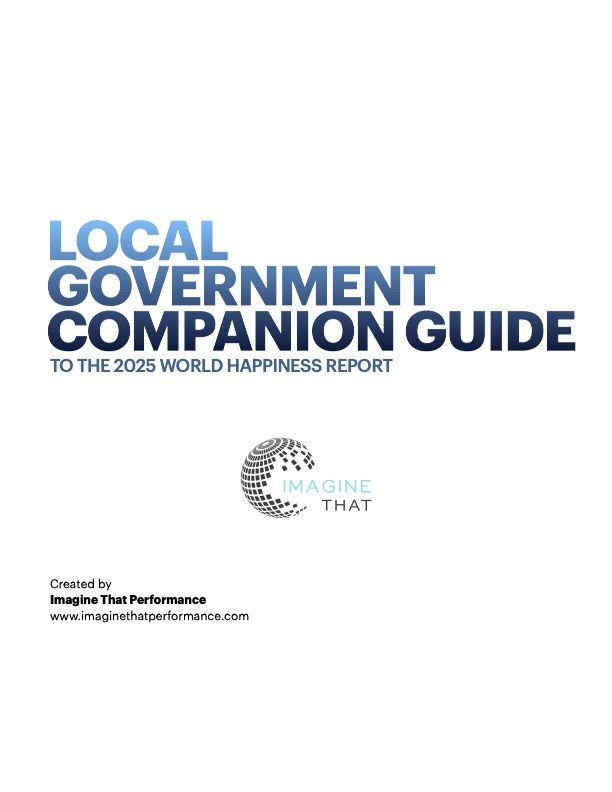 Back cover of the Local Government Companion Guide to the 2025 World Happiness Report
